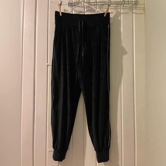 Victorias Secret bling velour jogger pants-medium like new - Picture 1 of 6